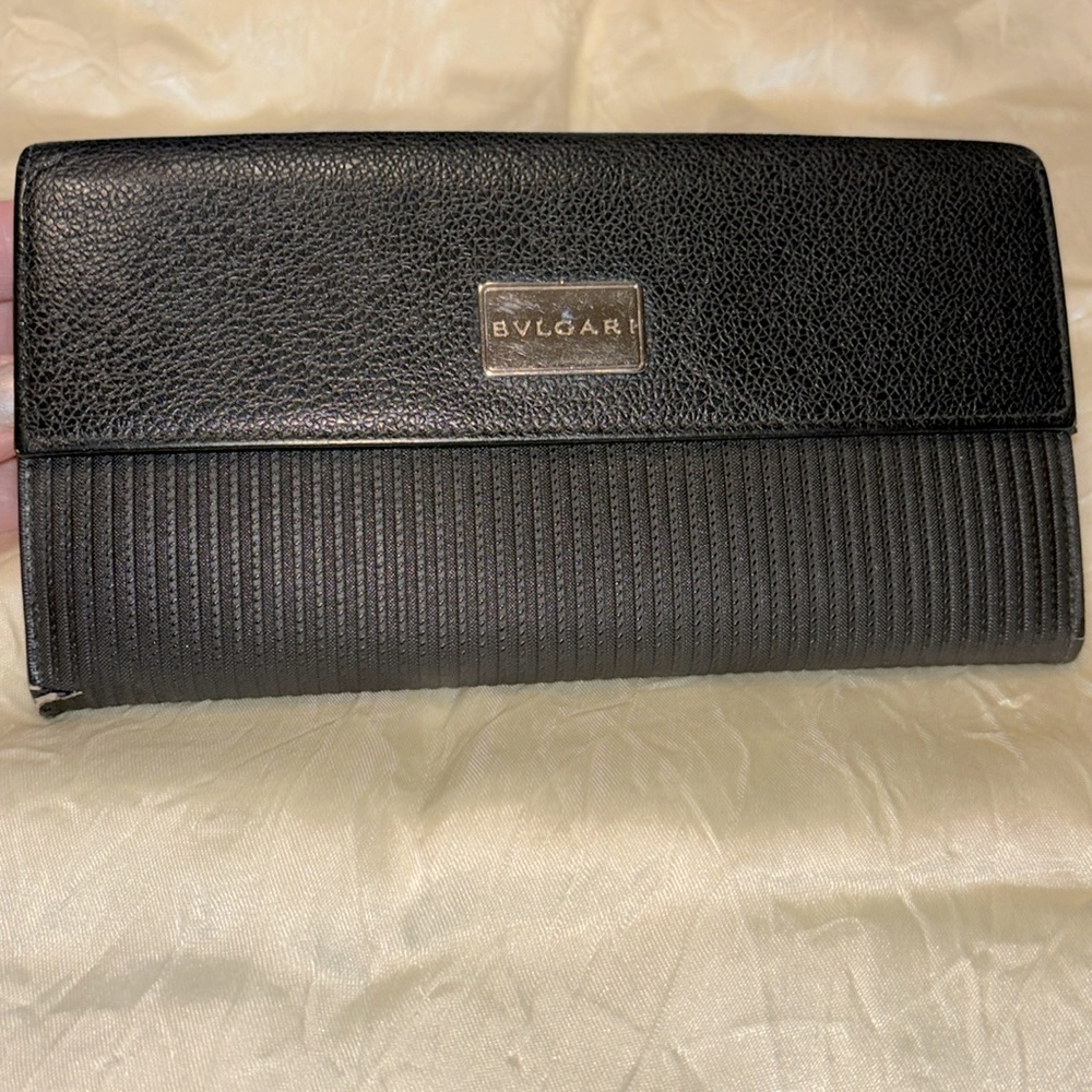 EUC Bvlgari Black Long Wallet
